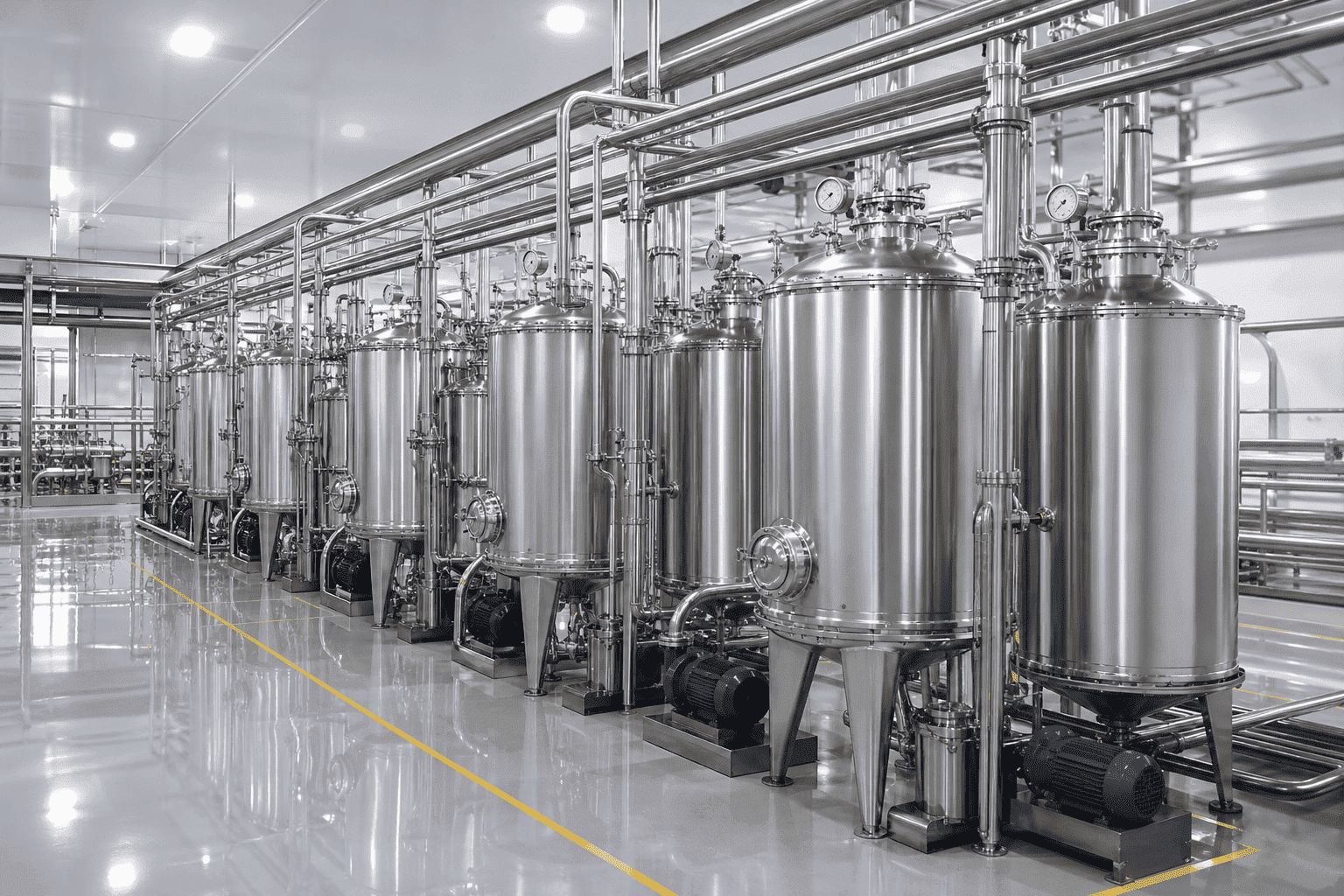 Process equipment and stainless steel tanks